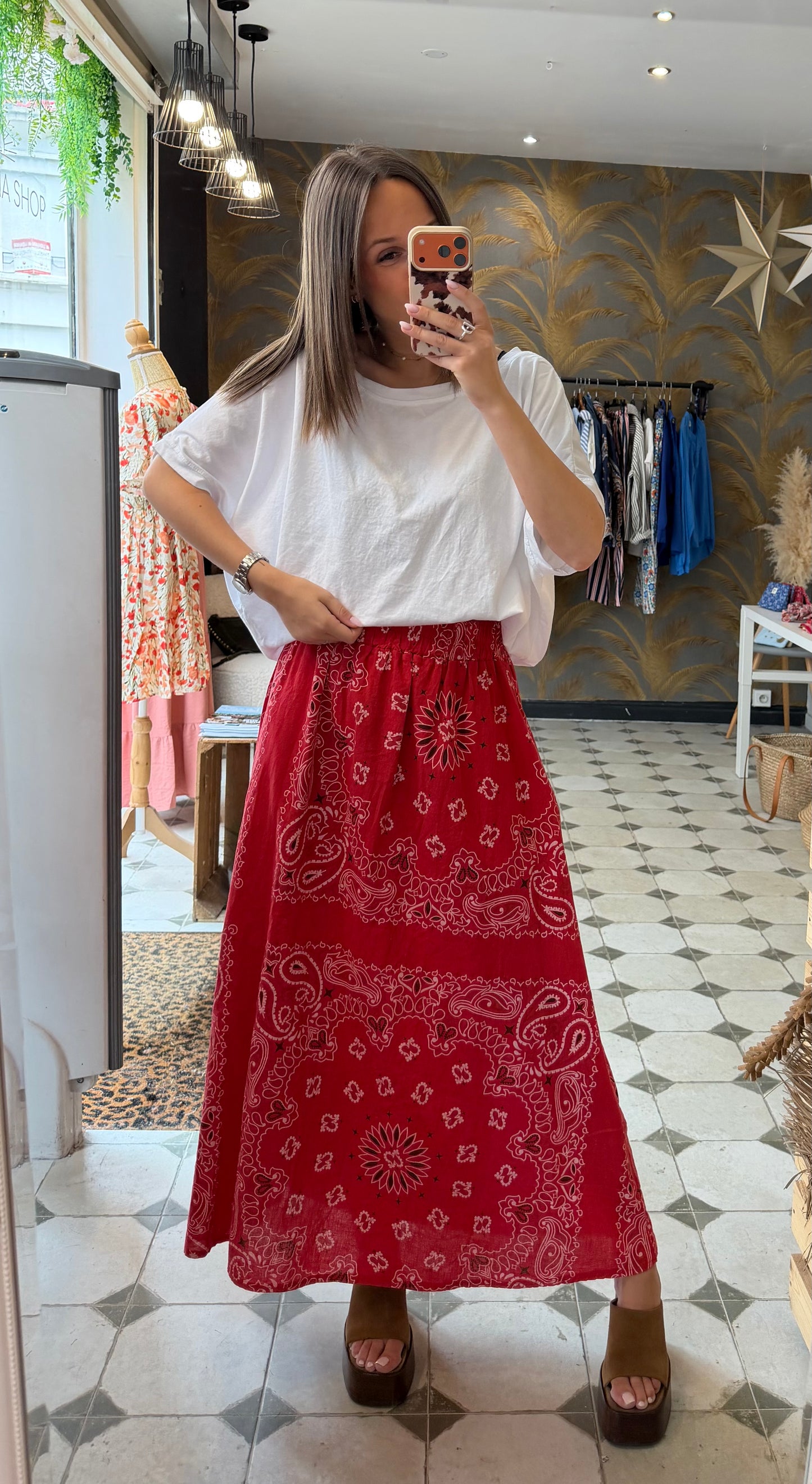 Jupe bandana rouge - Johanna Paris