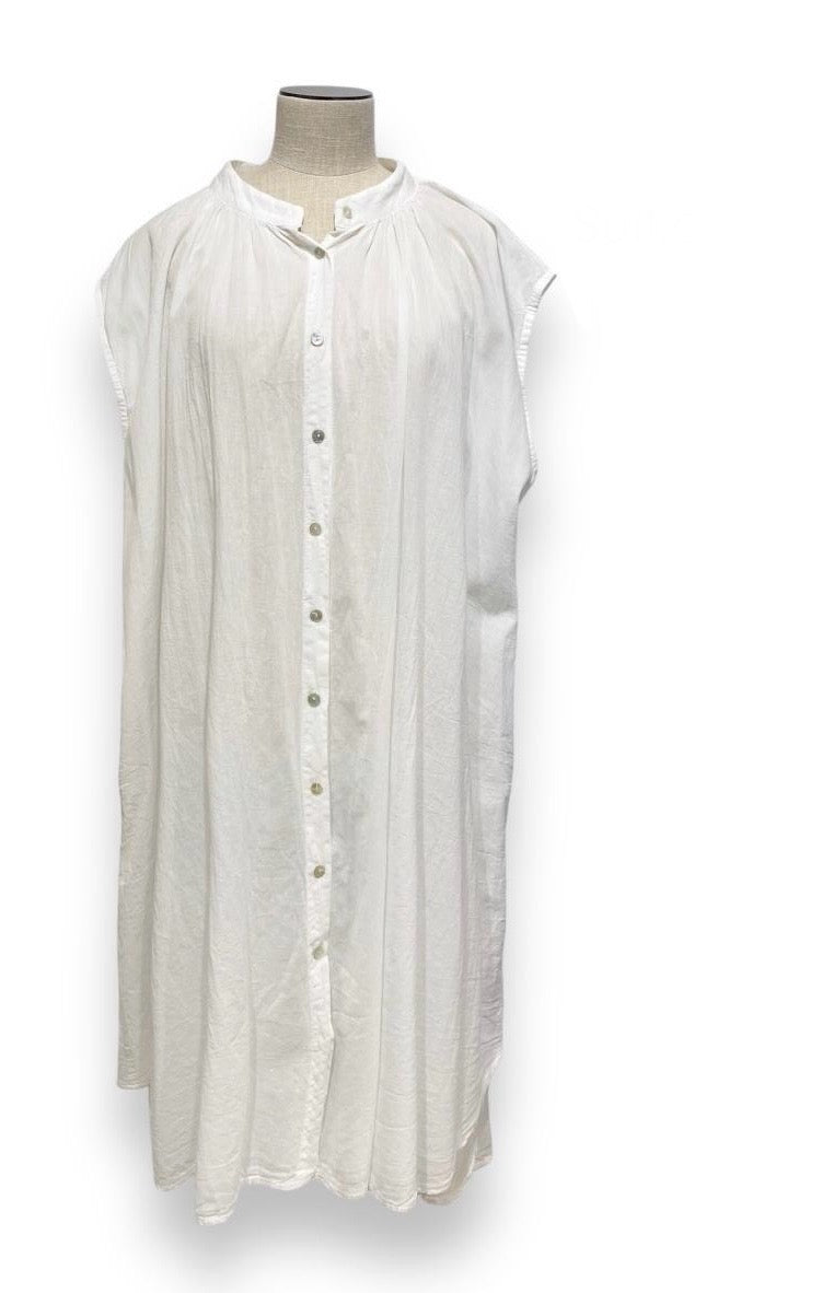 Robe chemise oversize sans manches