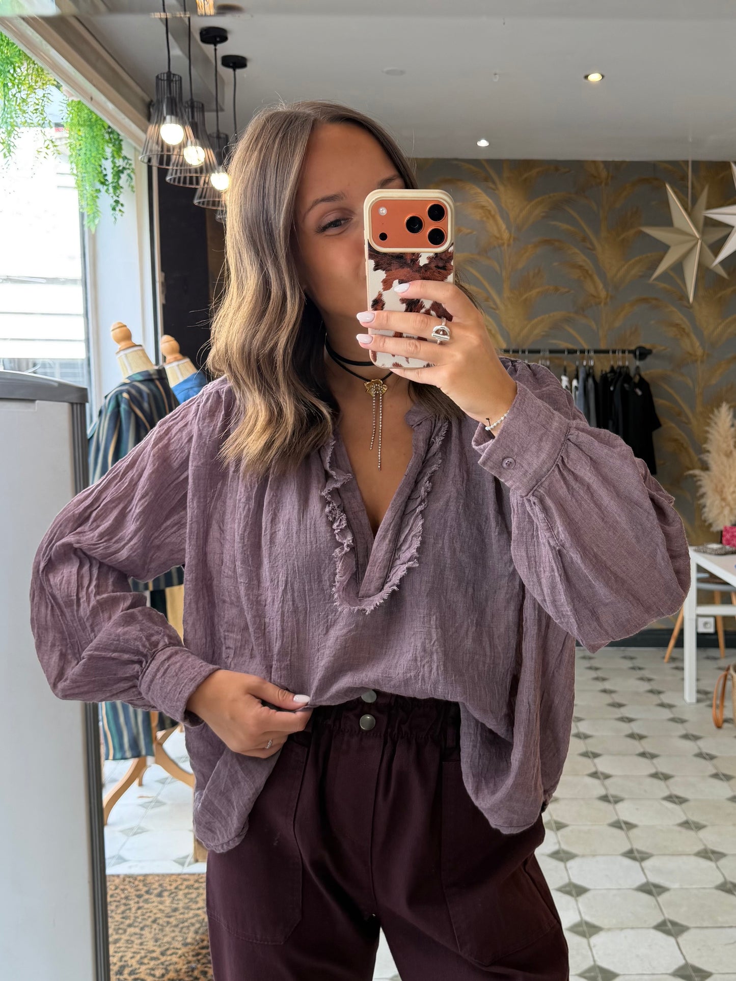 Blouse ML Aria prune - Johanna Paris