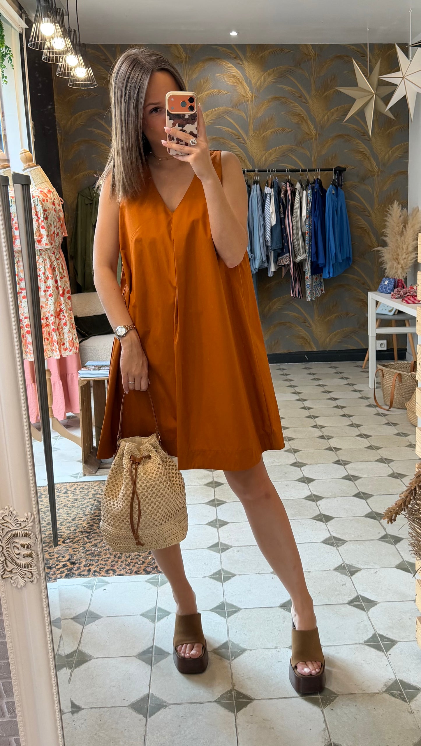 Robe Céleste terracotta - Johanna Paris