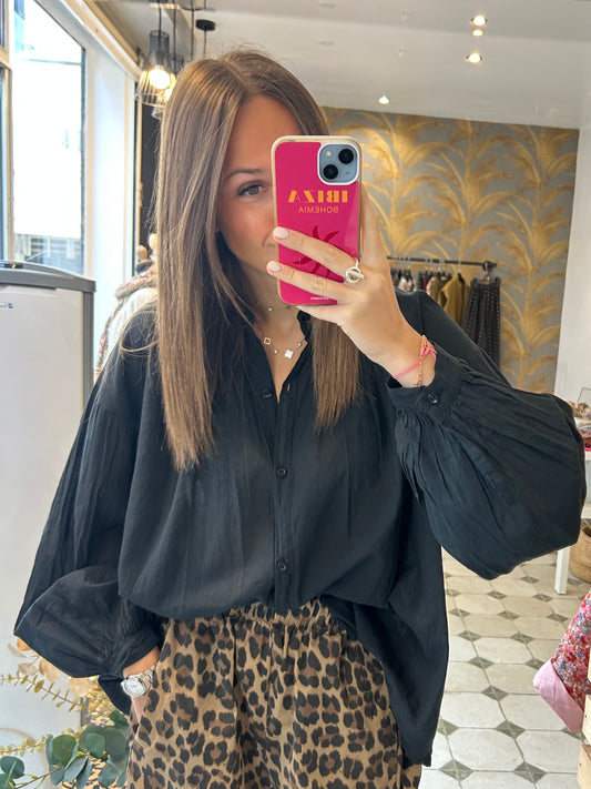 Chemise Clémentine noire - Johanna Paris