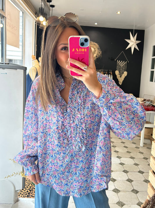 Chemise Liberty bleu - Johanna Paris