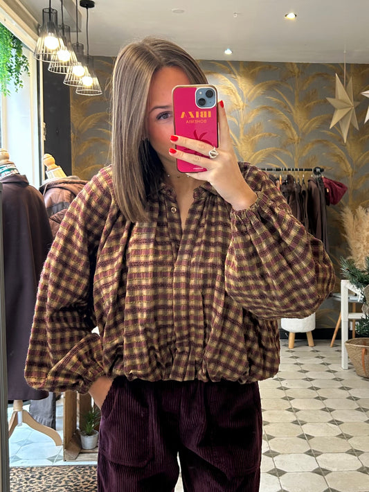 Chemise boule Lou prune - Johanna Paris