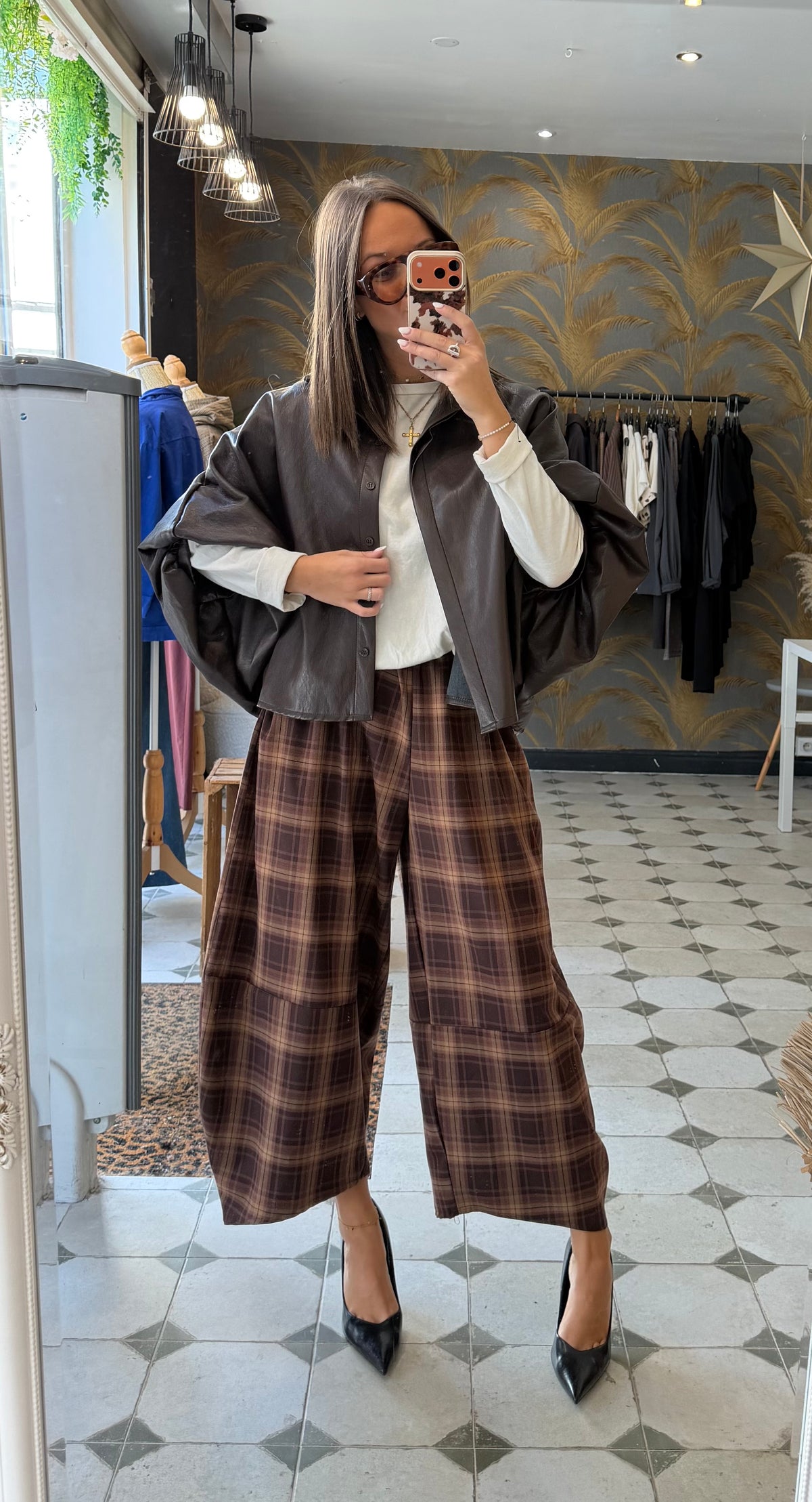 Pantalon forme ballon à carreaux - Johanna Paris