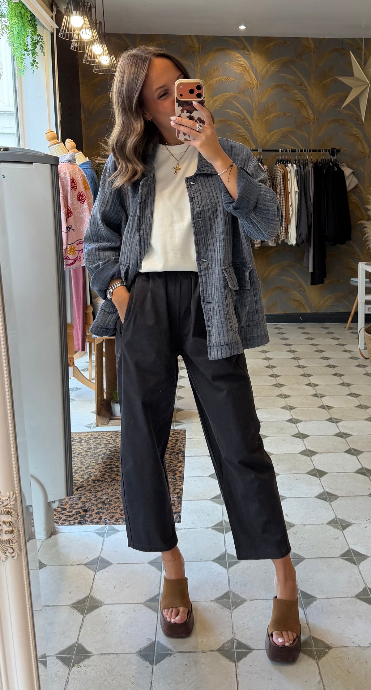Pantalon Magique en toile gris - Johanna Paris