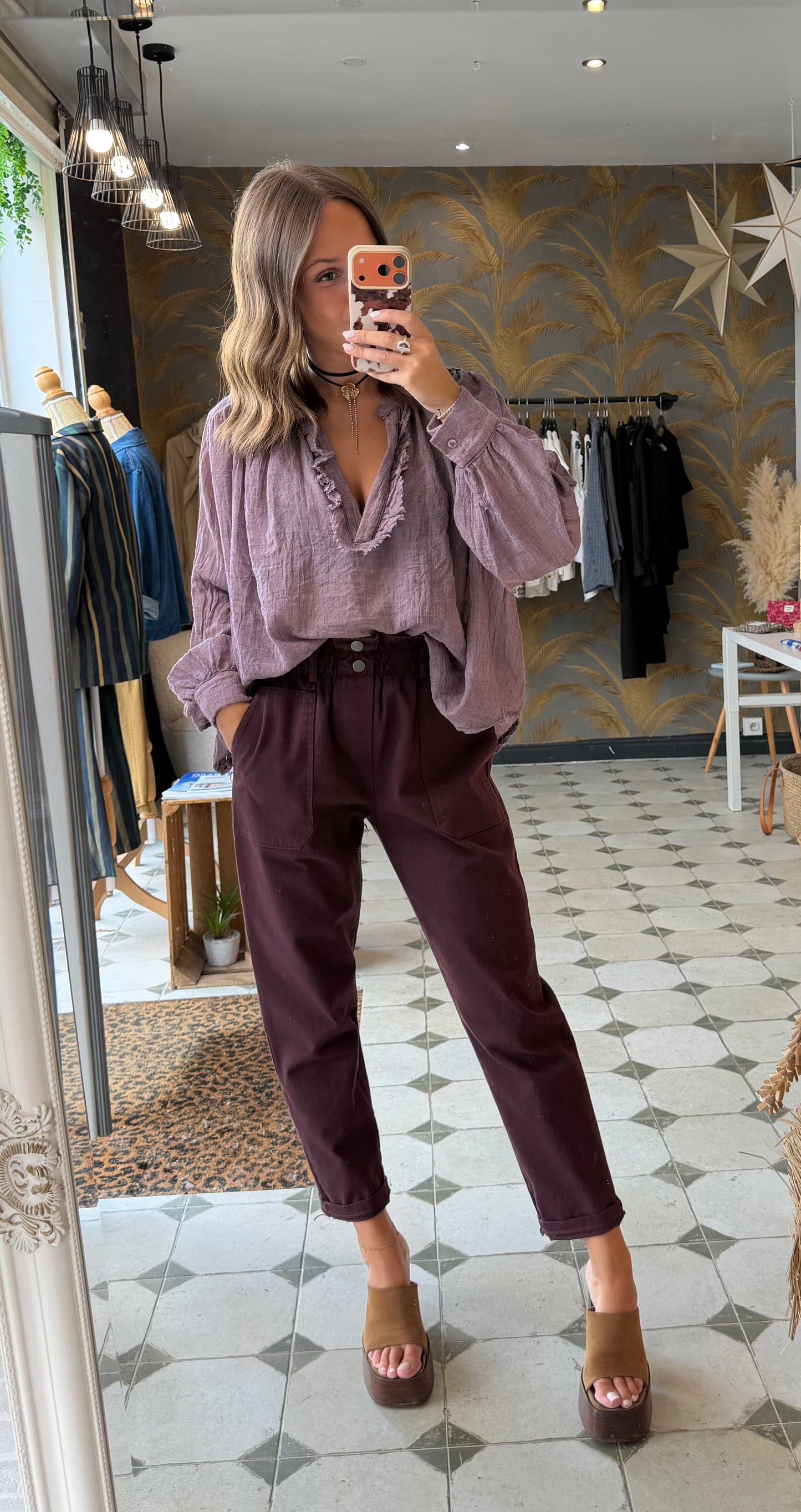 Blouse ML Aria prune - Johanna Paris