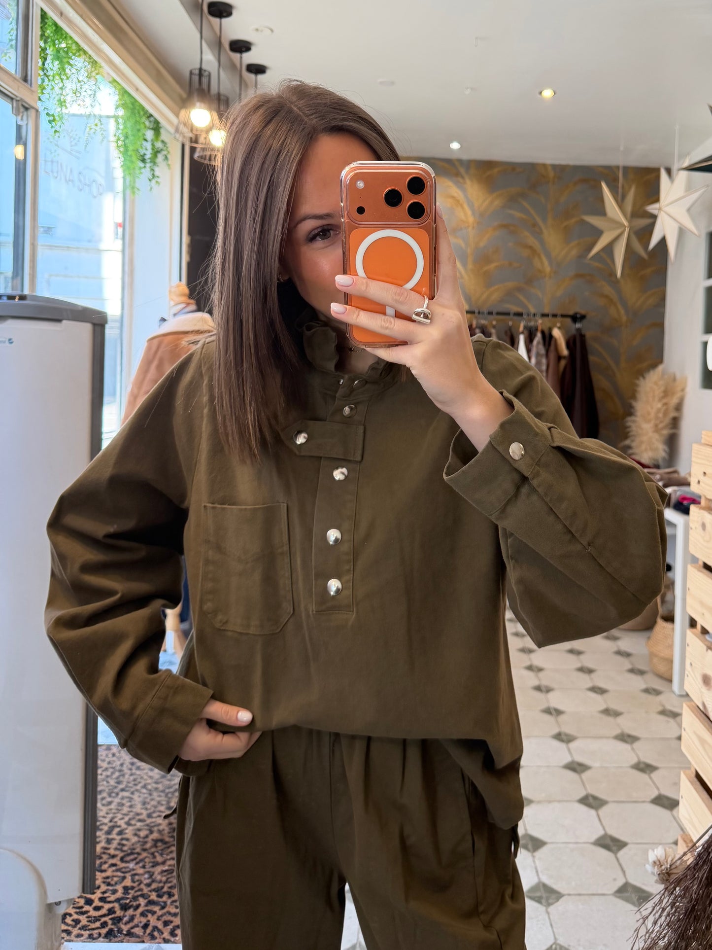 Blouse Éliane kaki - Johanna Paris