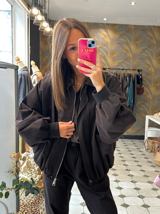 Veste Claudia chocolat - Johanna Paris