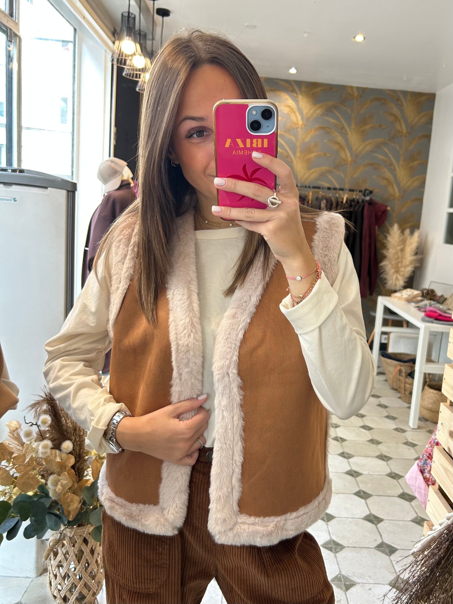 Gilet Raphaël camel