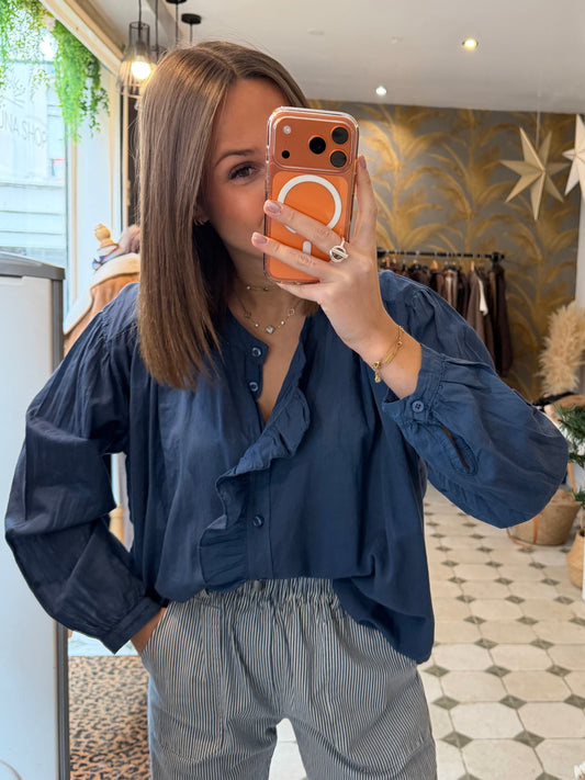 Chemise Soline bleu denim - Johanna Paris