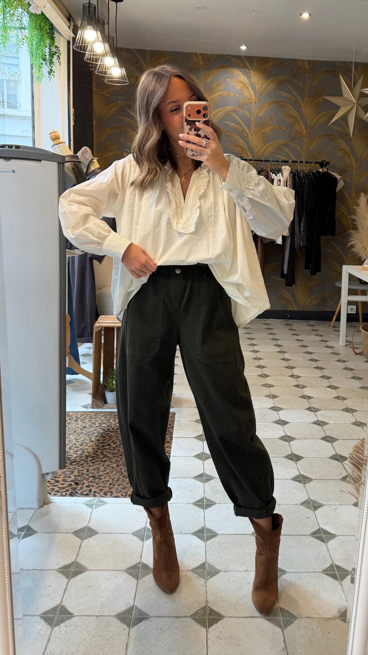 Blouse Aria manches longues écru - Johanna Paris
