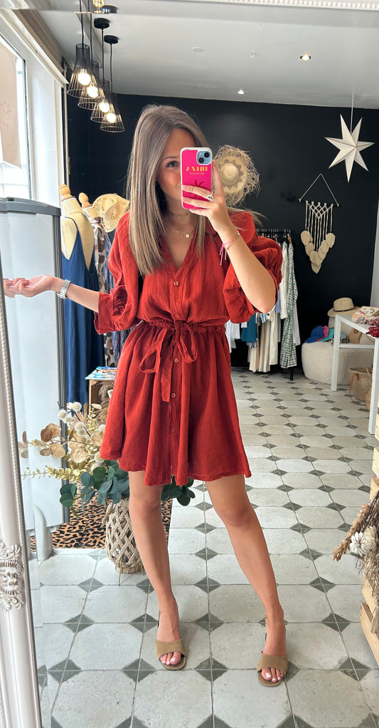 Robe Lisa terracotta - Johanna Paris