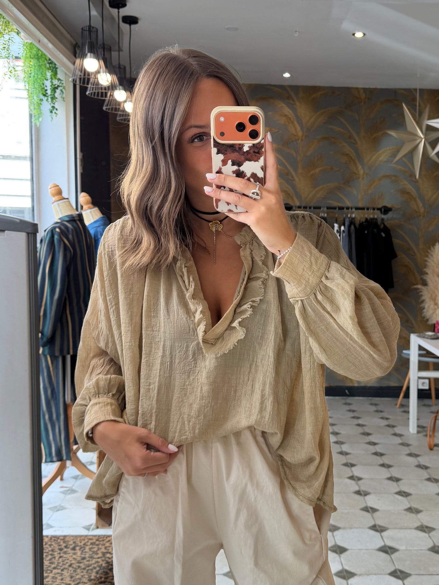 Blouse ML Aria beige - Johanna Paris