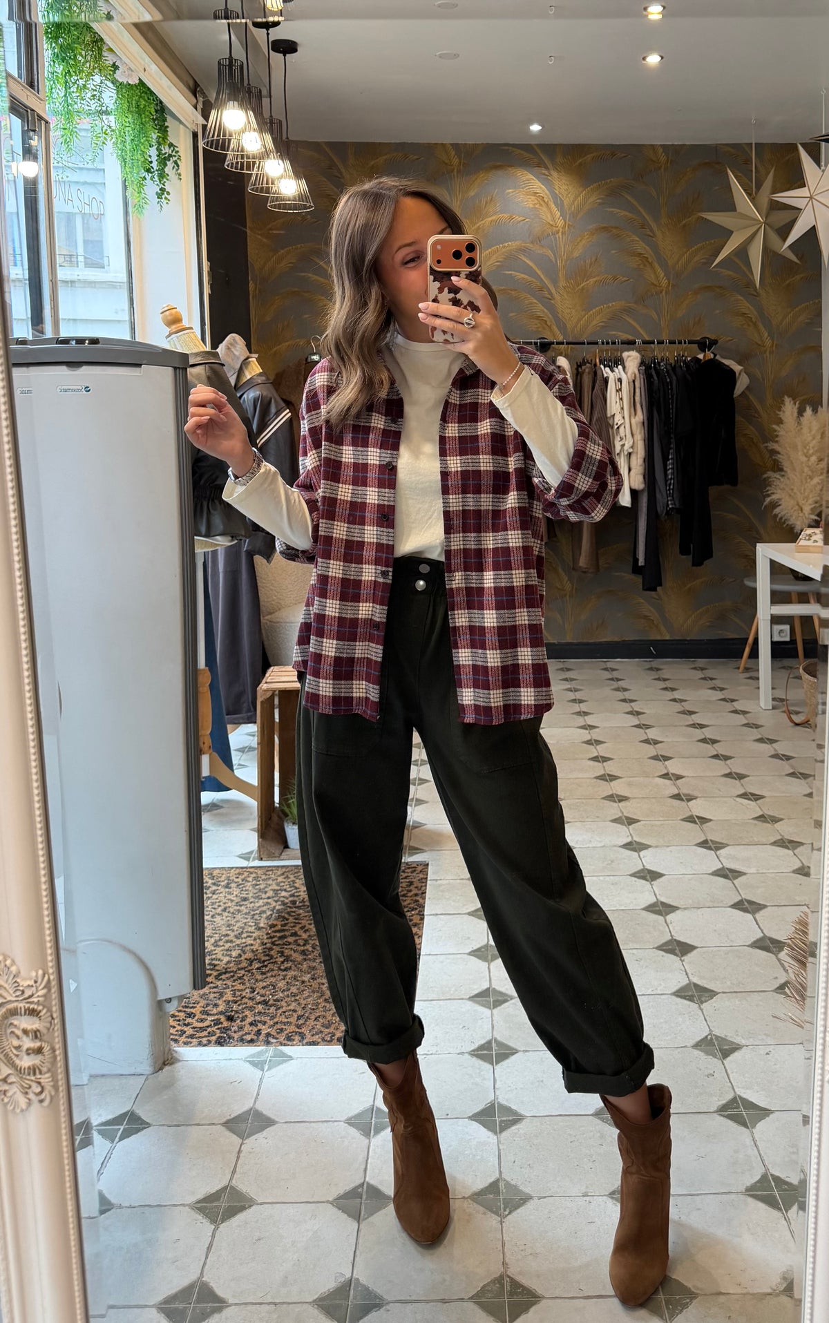 Pantalon en toile forme ballon kaki - Johanna paris