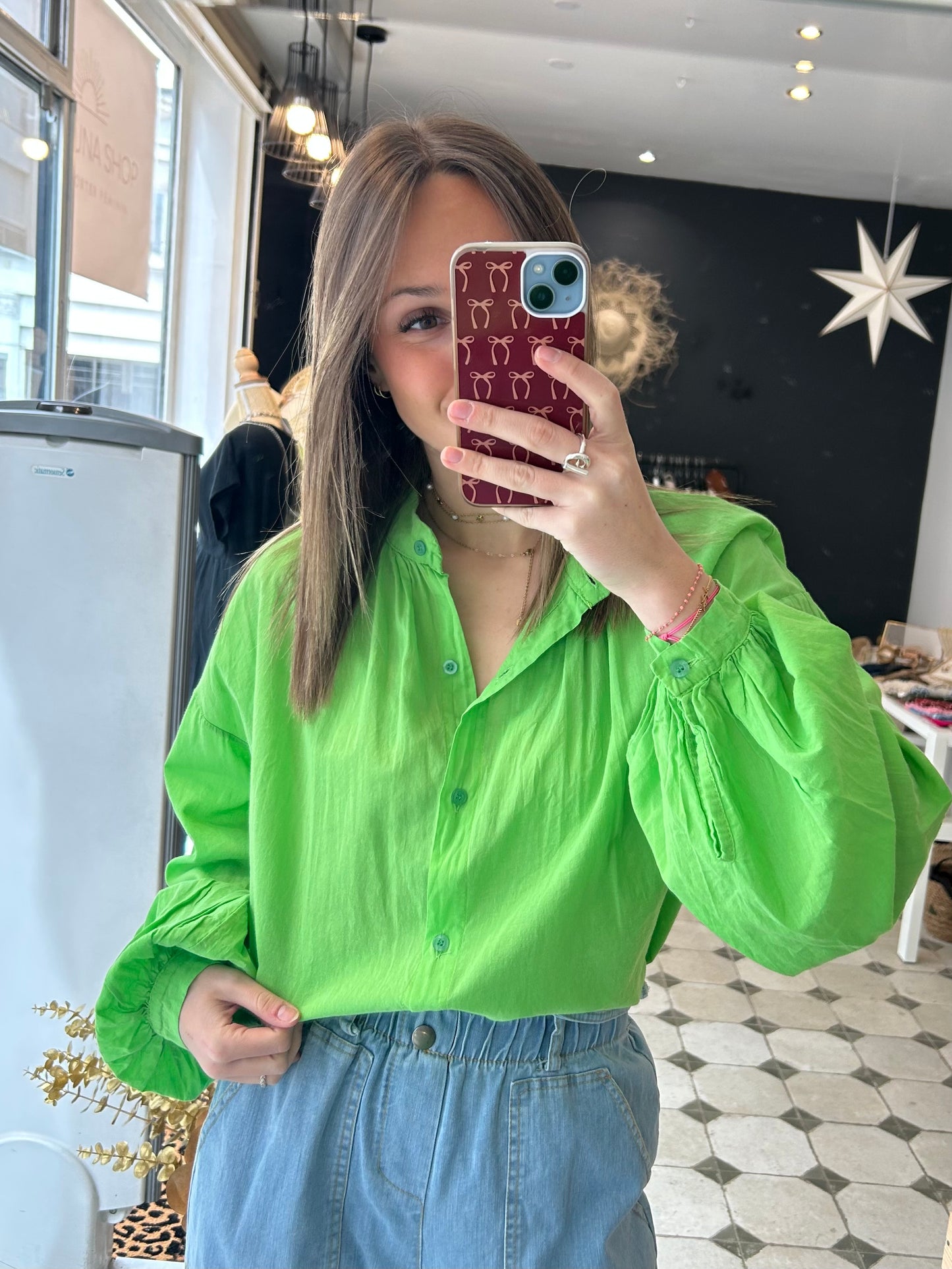 Chemise Clémentine verte - Johanna Paris