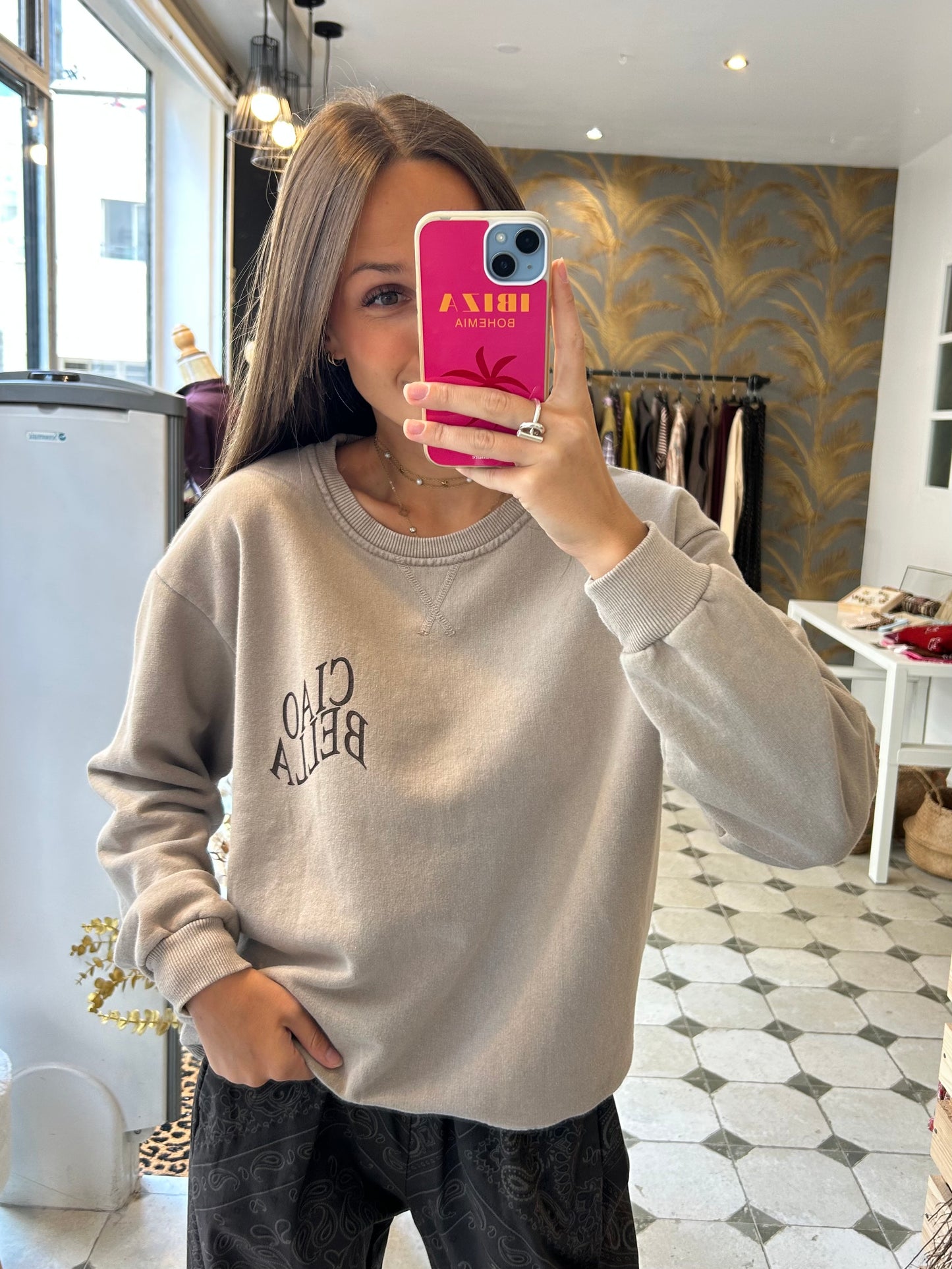Sweat Ciao Bella beige - Johanna Paris