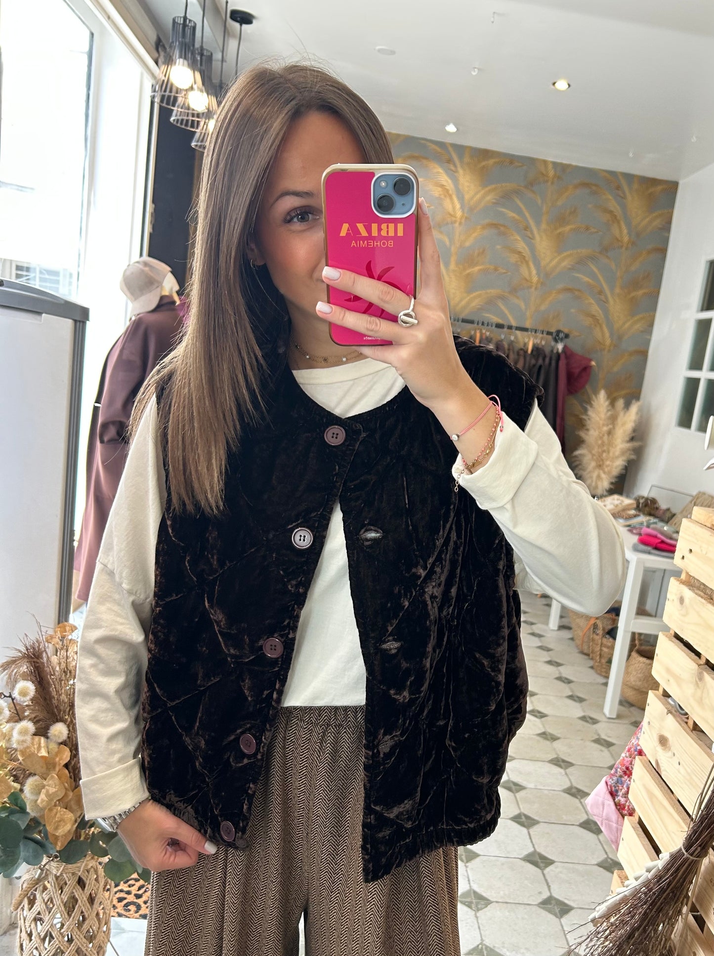 Gilet Alfie chocolat - Johanna Paris