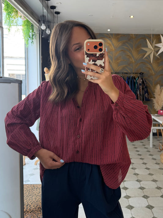 Blouse Garance bordeaux - Johanna Paris