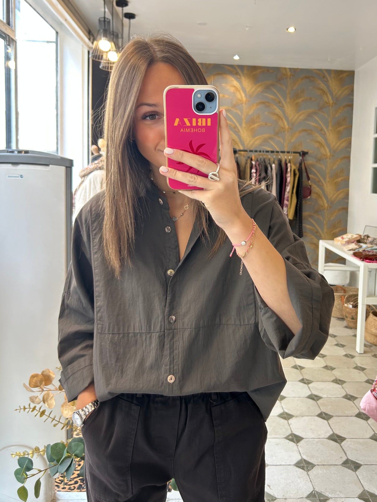 Chemise Ciara chocolat - Johanna Paris