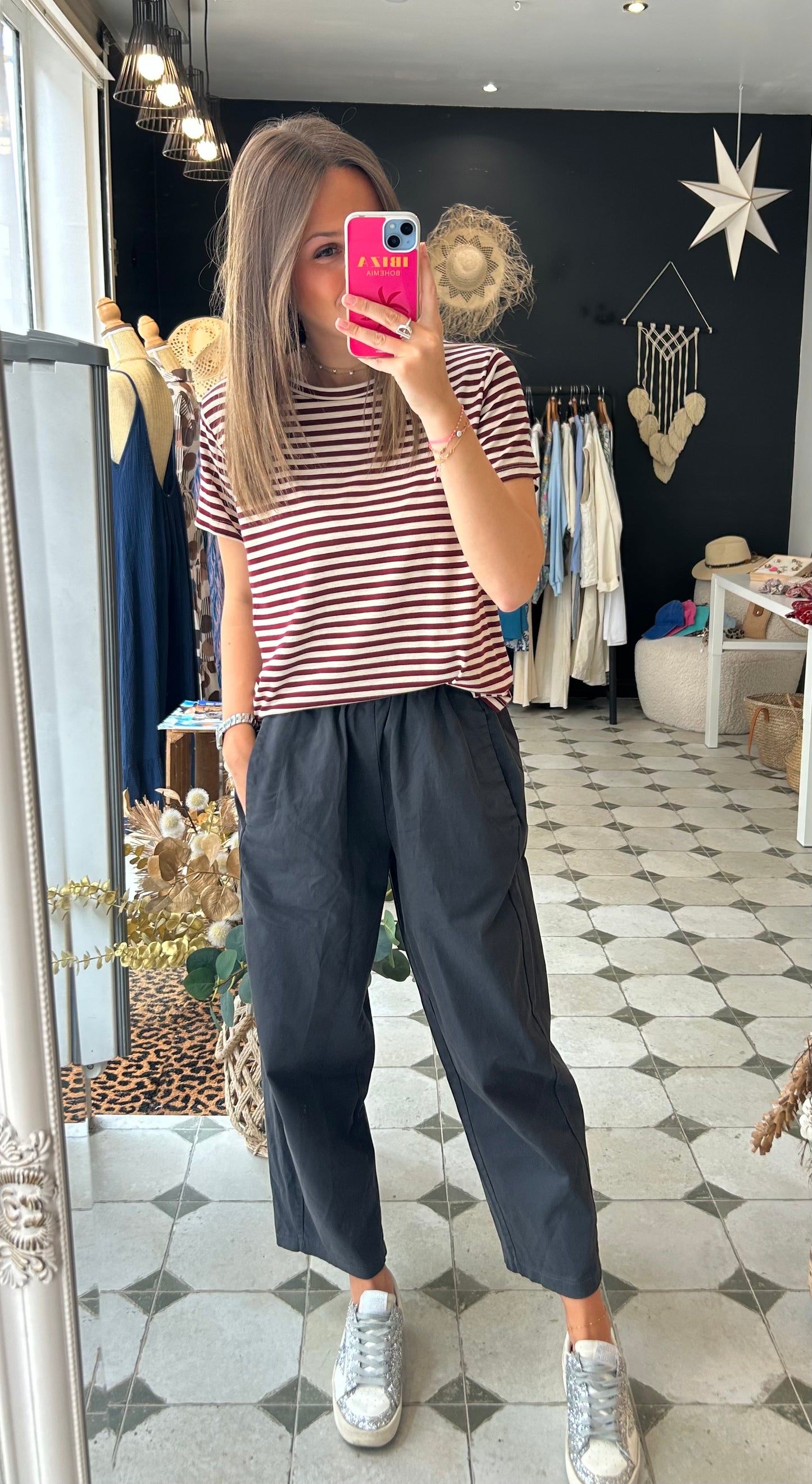 Pantalon Magique en toile gris - Johanna Paris