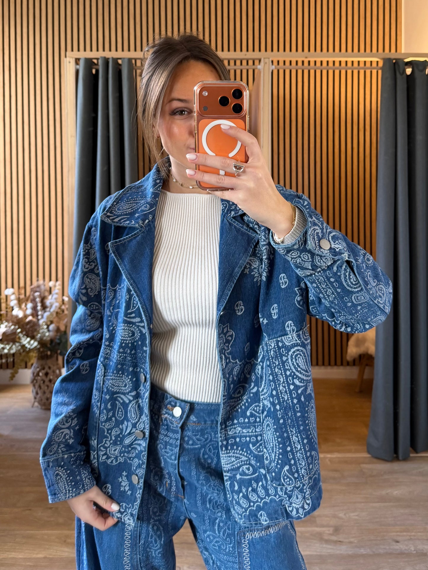 Veste Bandana en jean - Johanna Paris