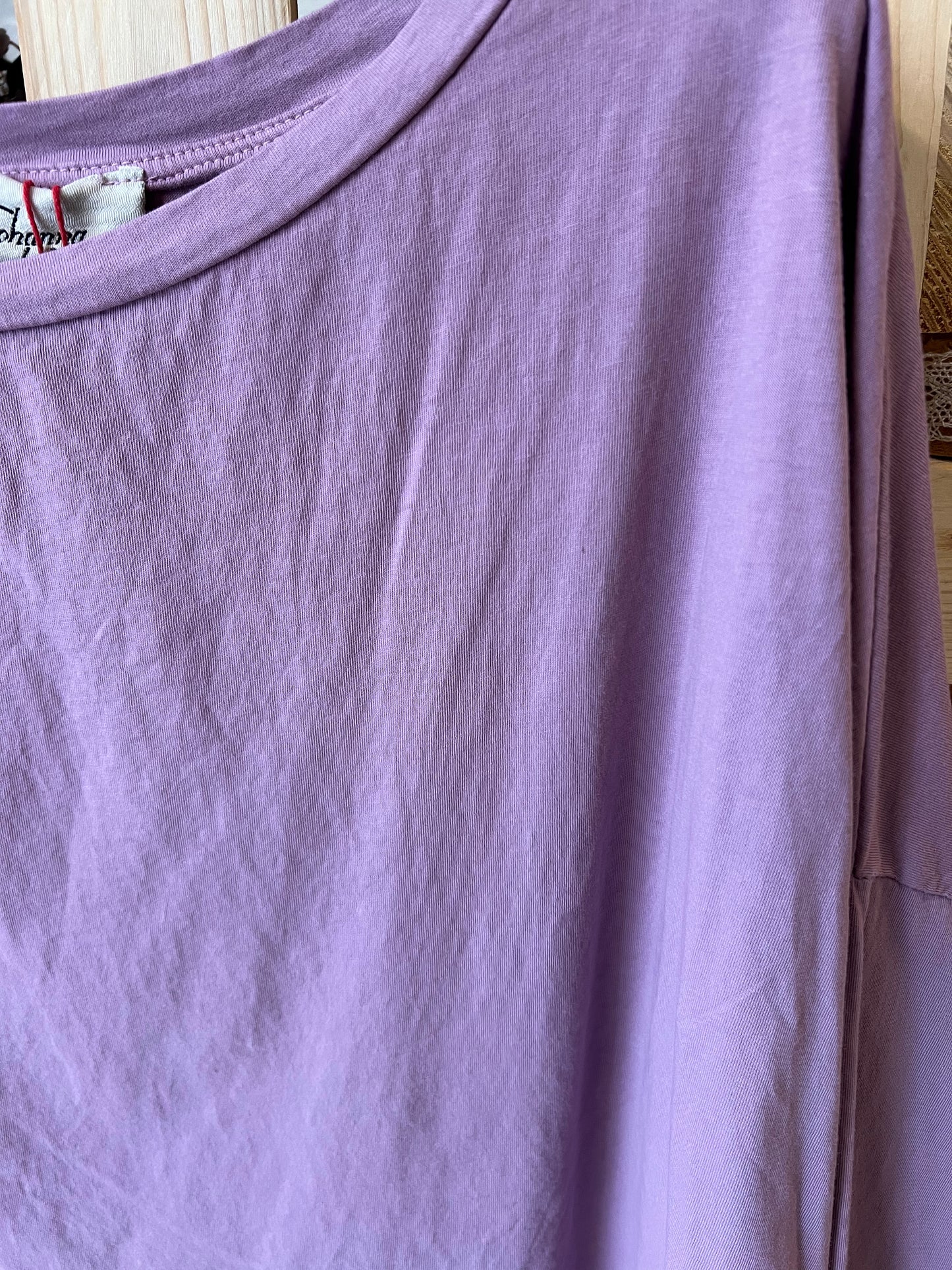T-Shirt Col Bateau parme - Johanna Paris
