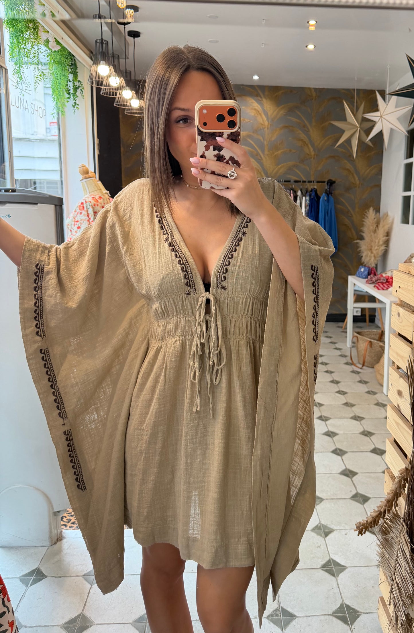 Kimono court beige - Johanna paris