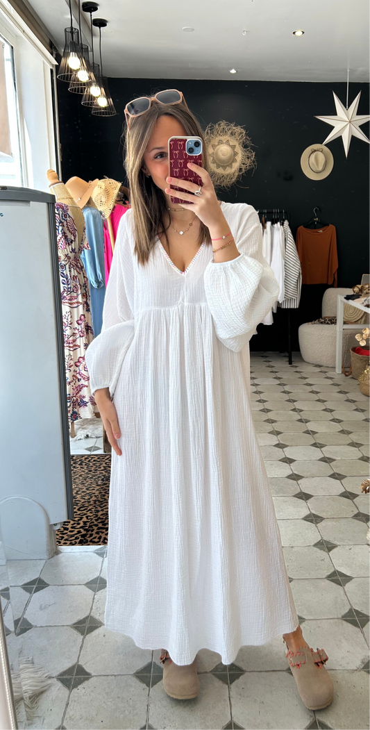 Robe longue en gaze de coton - Johanna Paris