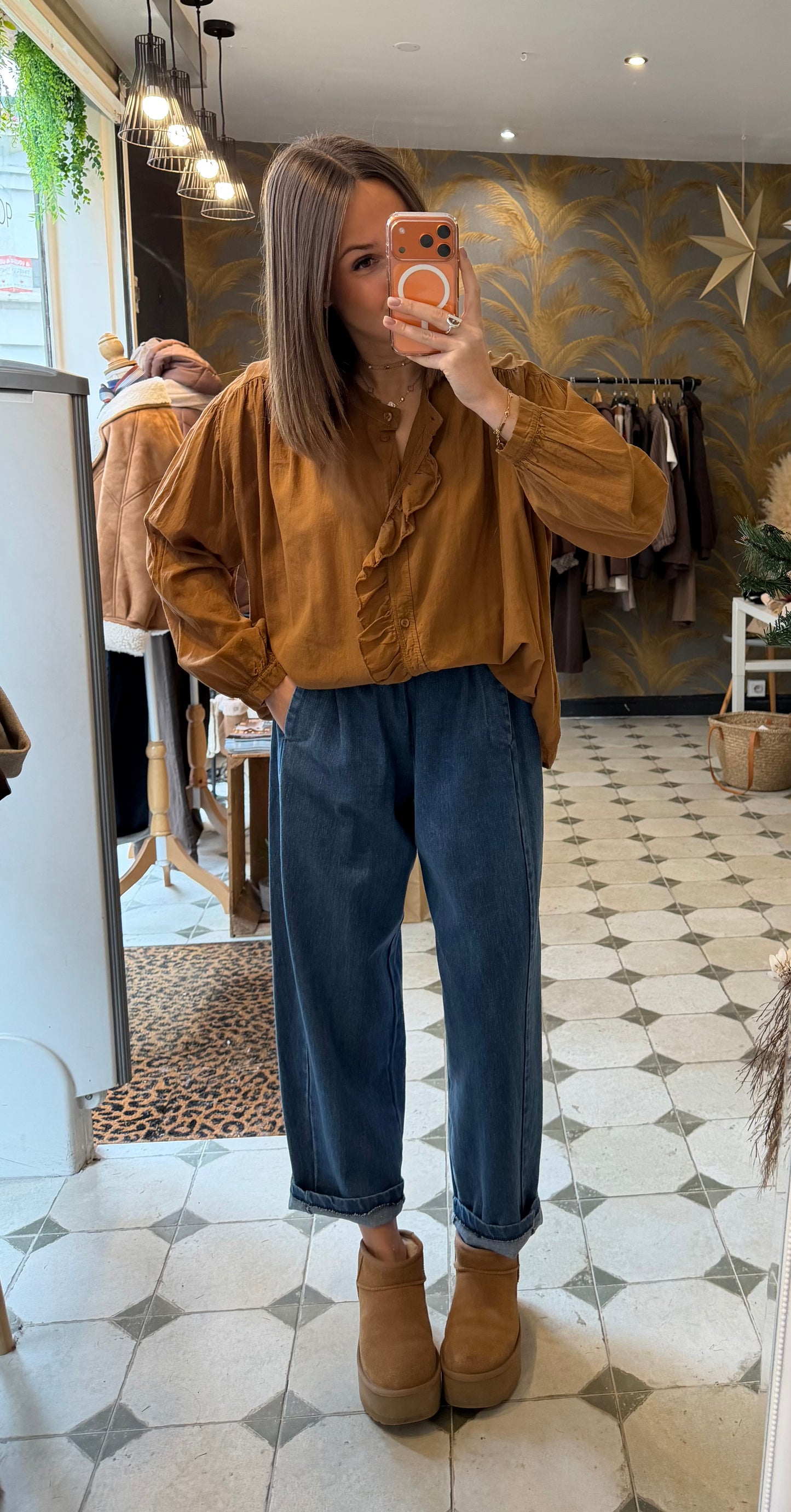 Chemise Soline camel - Johanna Paris