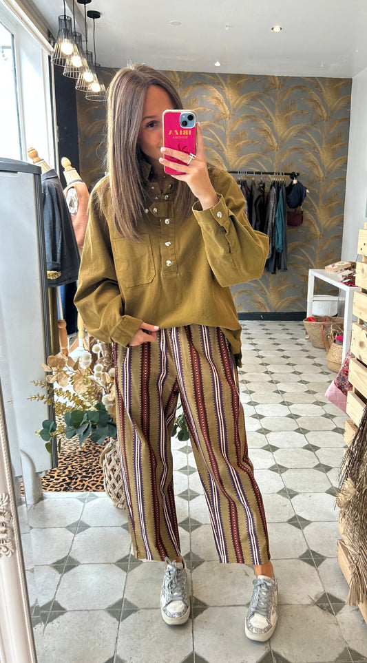 Pantalon Magique en toile Esther - Johanna Paris