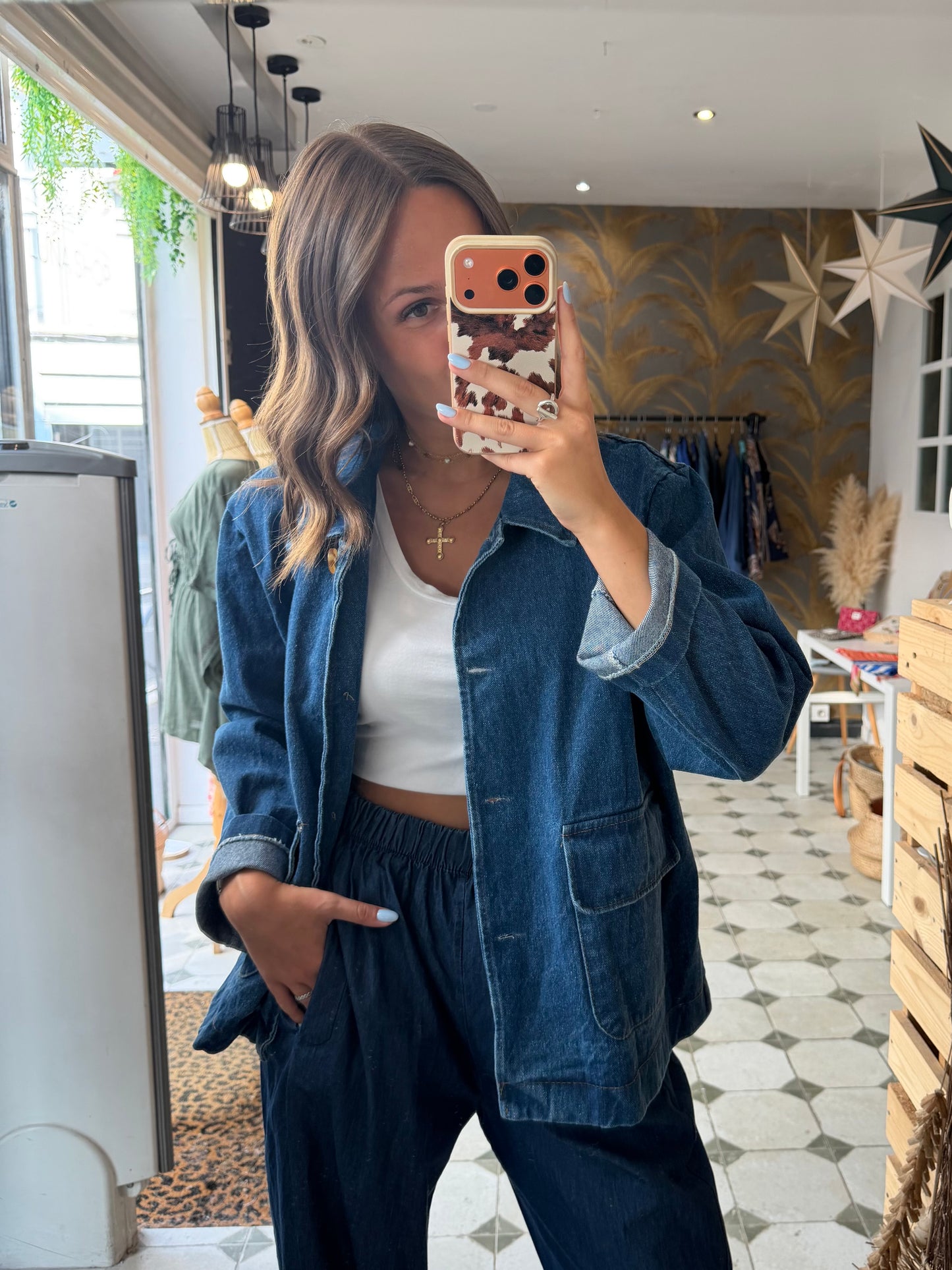 Veste en jean avec des poches - Johanna Paris