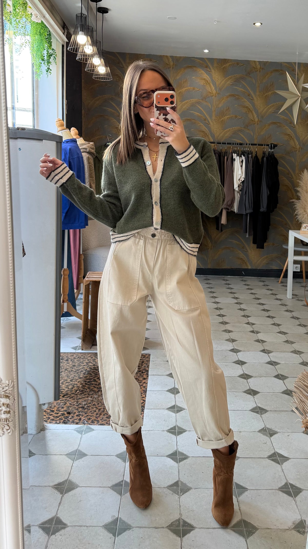 Gilet en laine kaki - Johanna Paris