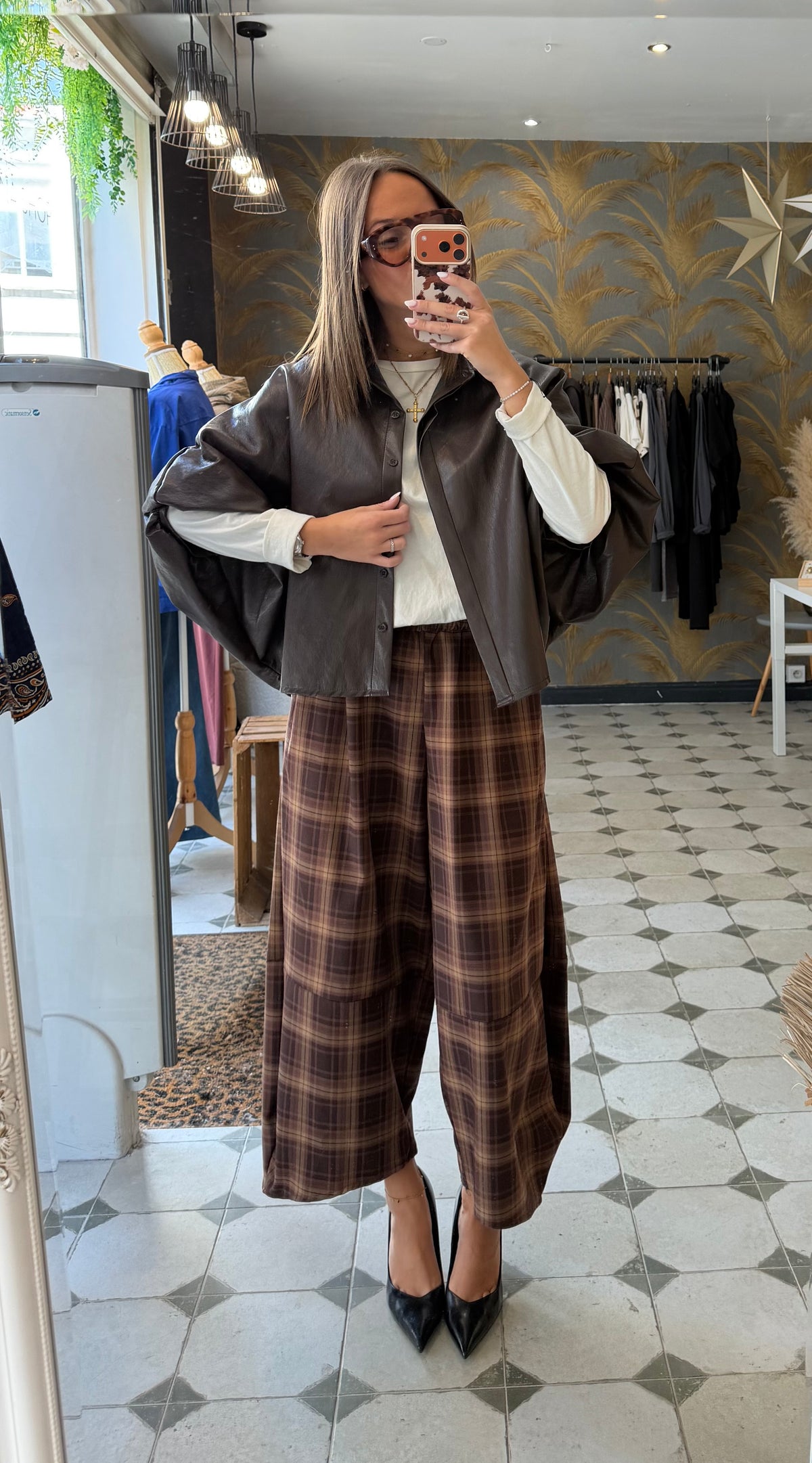 Pantalon forme ballon à carreaux - Johanna Paris