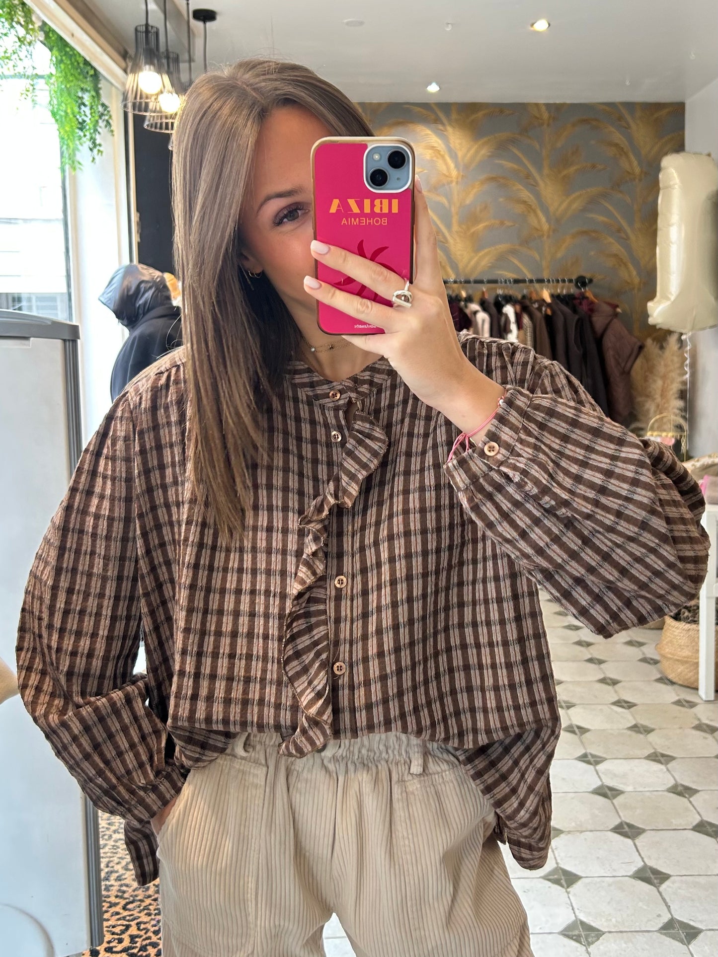 Chemise Gabrielle chocolat - Johanna Paris