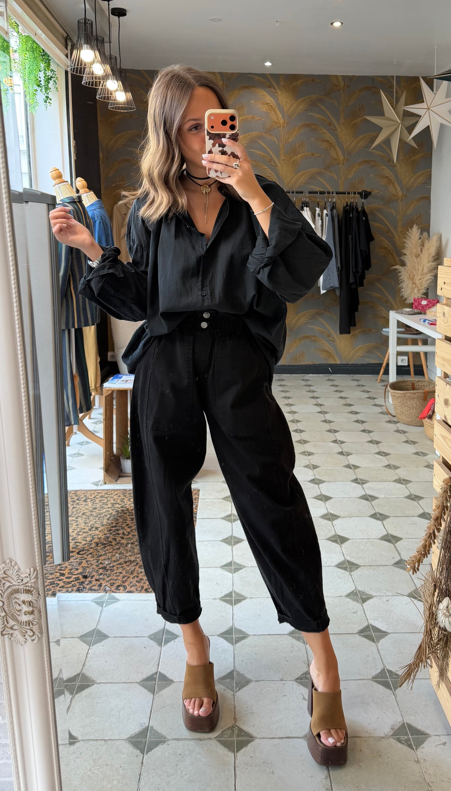 Chemise Clémentine noire - Johanna Paris