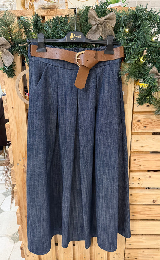 Jupe longue Marlène en jean  - Johanna Paris