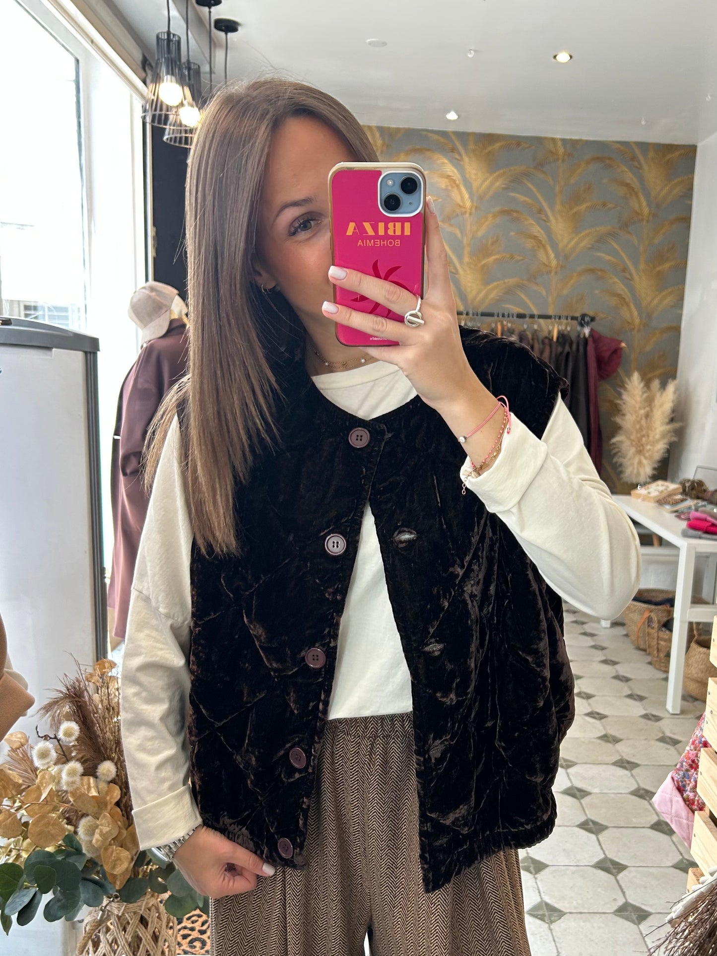 Gilet Alfie chocolat - Johanna Paris