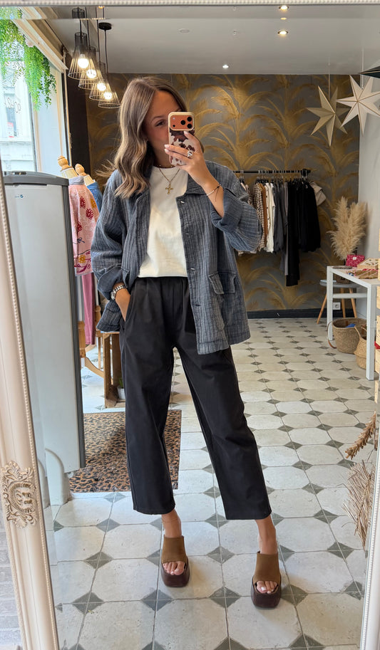 Pantalon Magique en toile gris - Johanna Paris