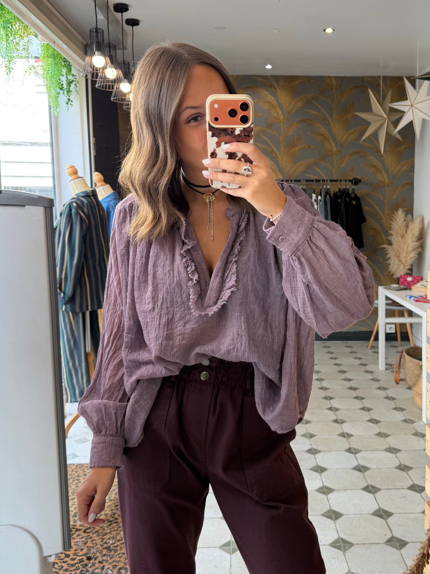 Blouse ML Aria prune - Johanna Paris