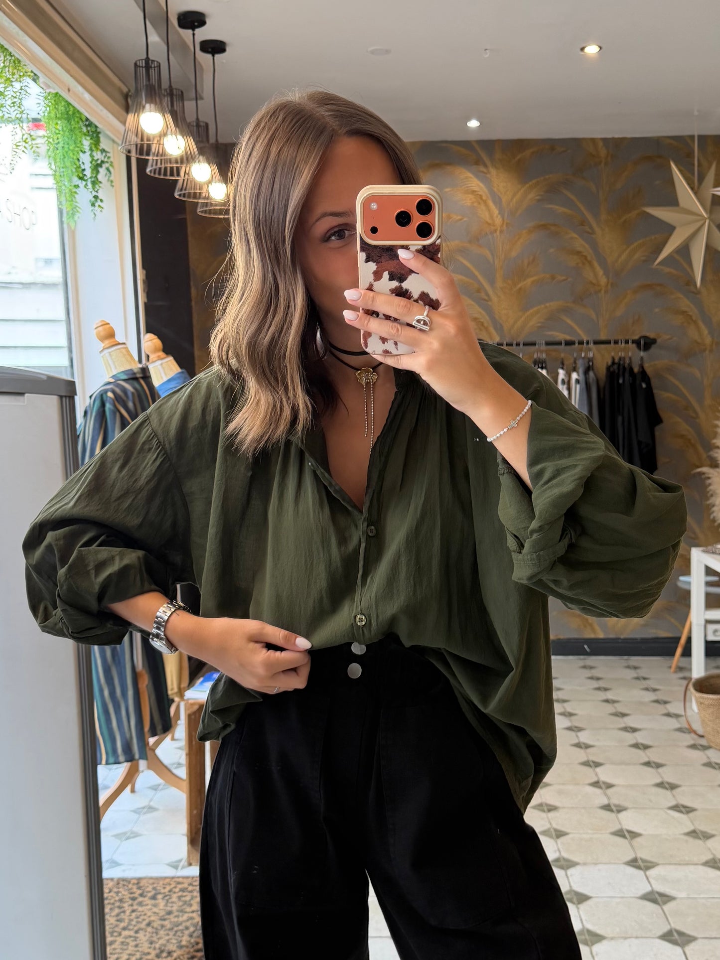 Chemise Clémentine kaki - Johanna Paris