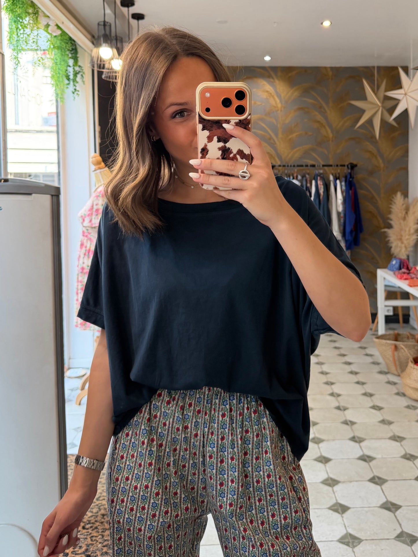 T-Shirt bleu marine - Johanna Paris