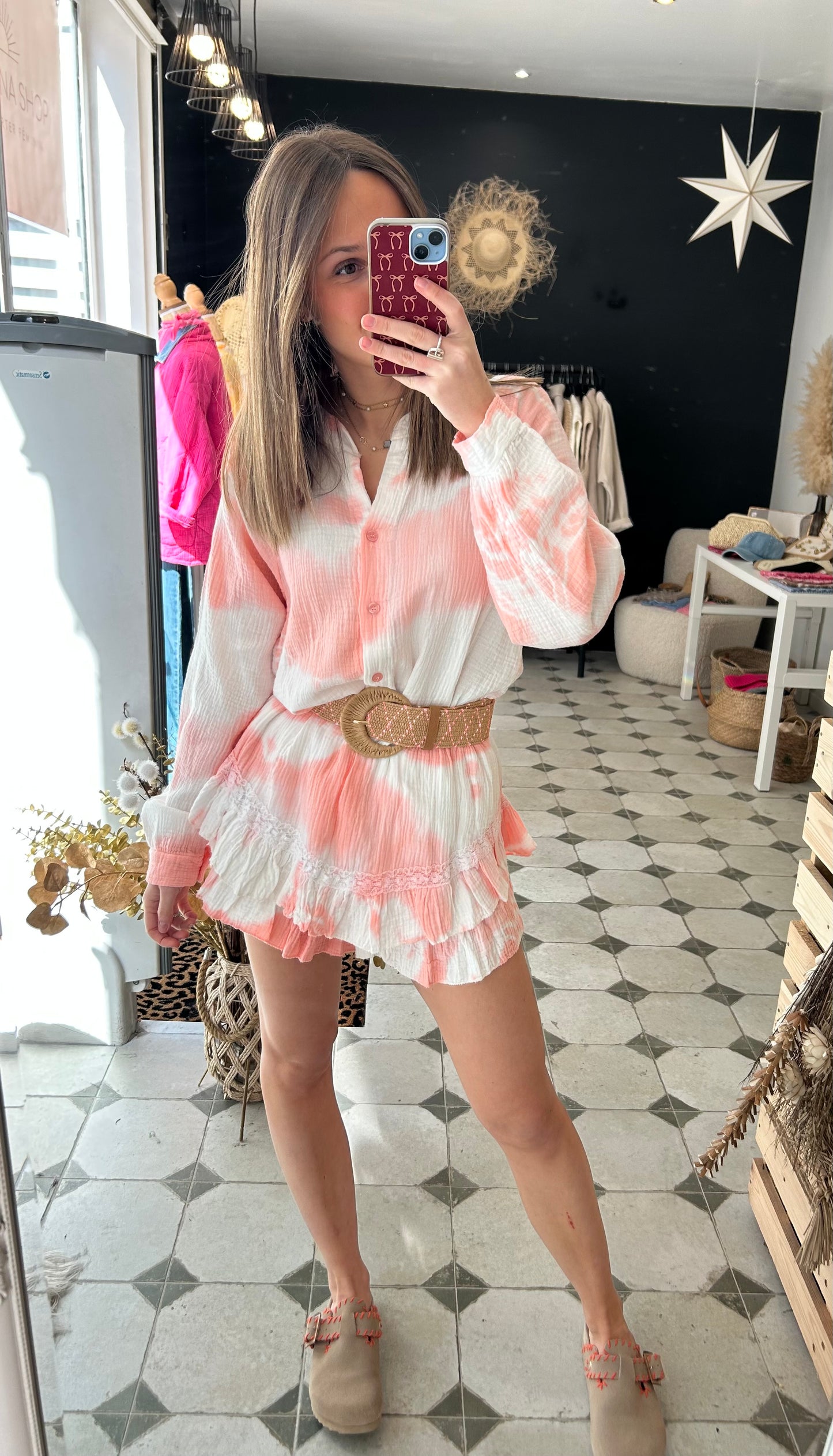 Ensemble en Gaze de coton tie & dye June
