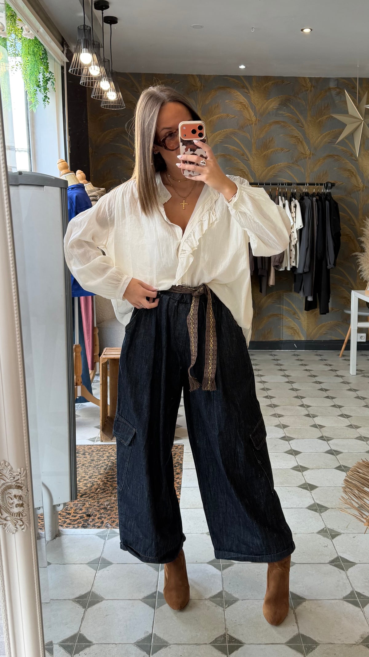Pantalon Magique 2 cargo en jean  - Johanna Paris