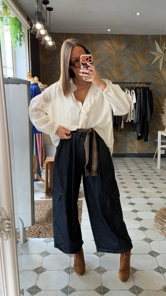 Pantalon Magique 2 cargo en jean  - Johanna Paris
