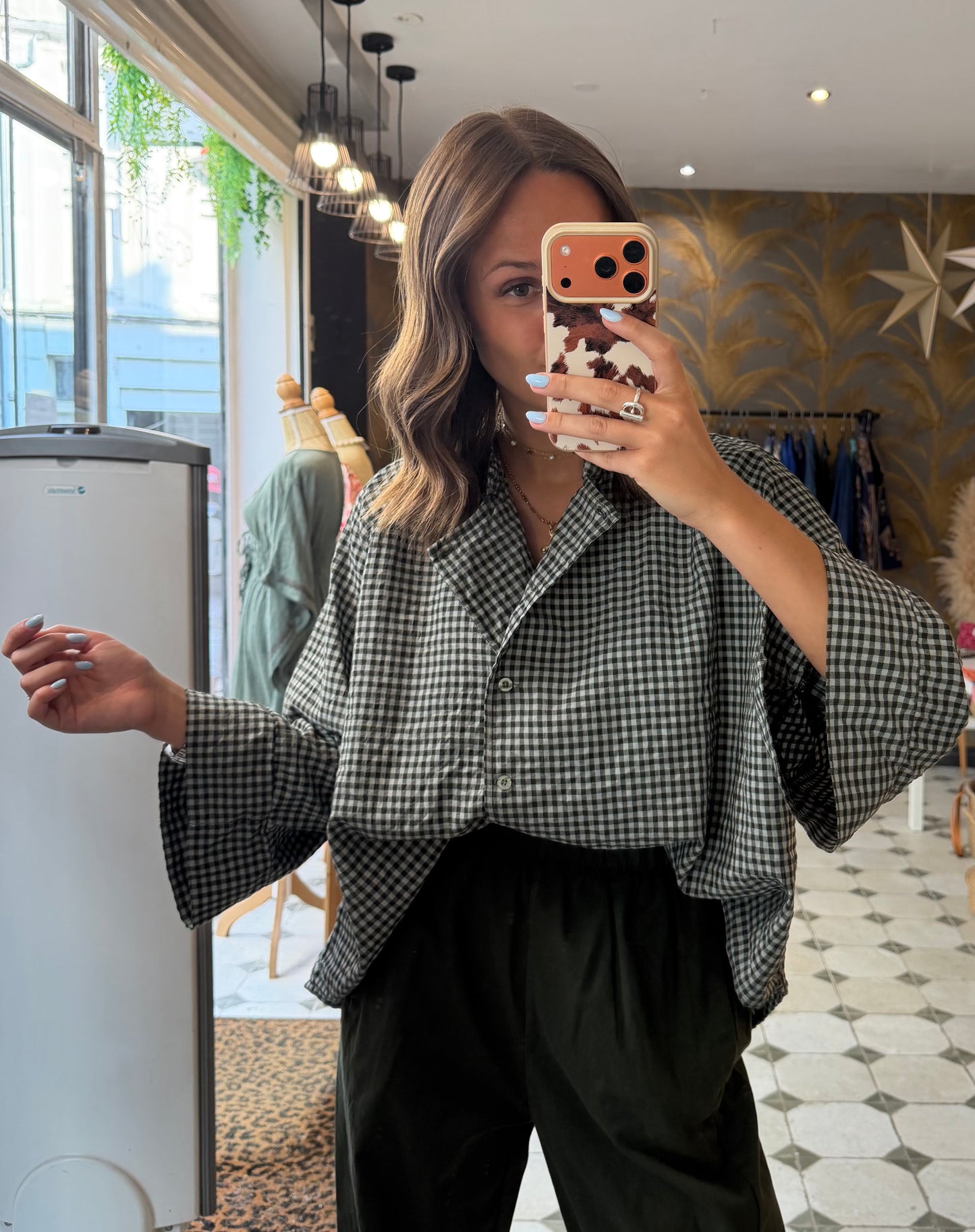 Blouse à carreaux vert - Johanna Paris