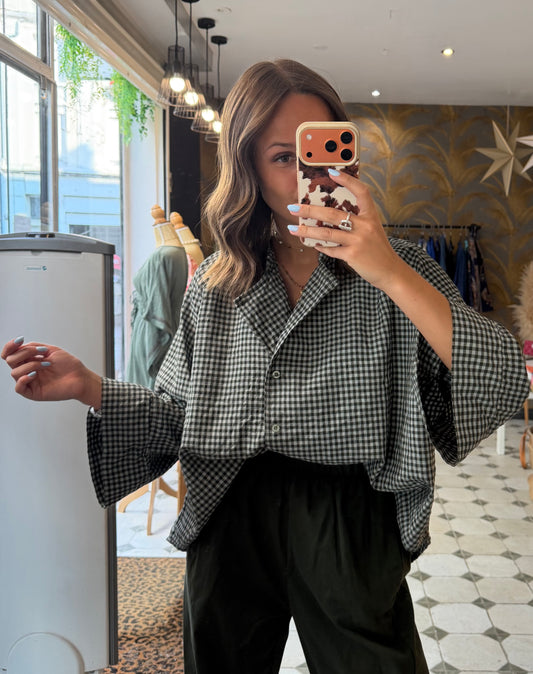 Blouse Willow à carreaux vert - Johanna Paris