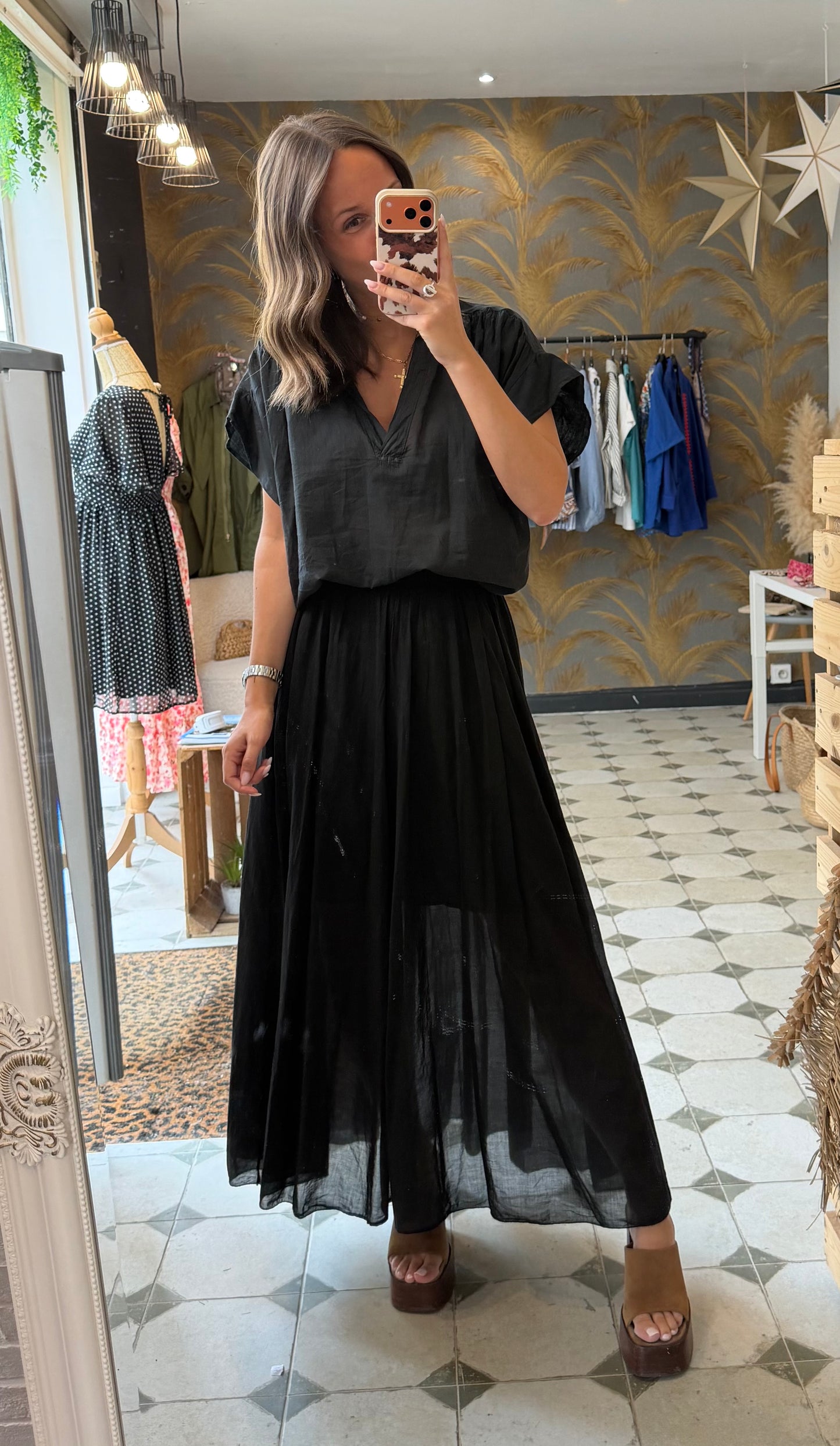 Blouse sans manches Lila noire - Johanna Paris