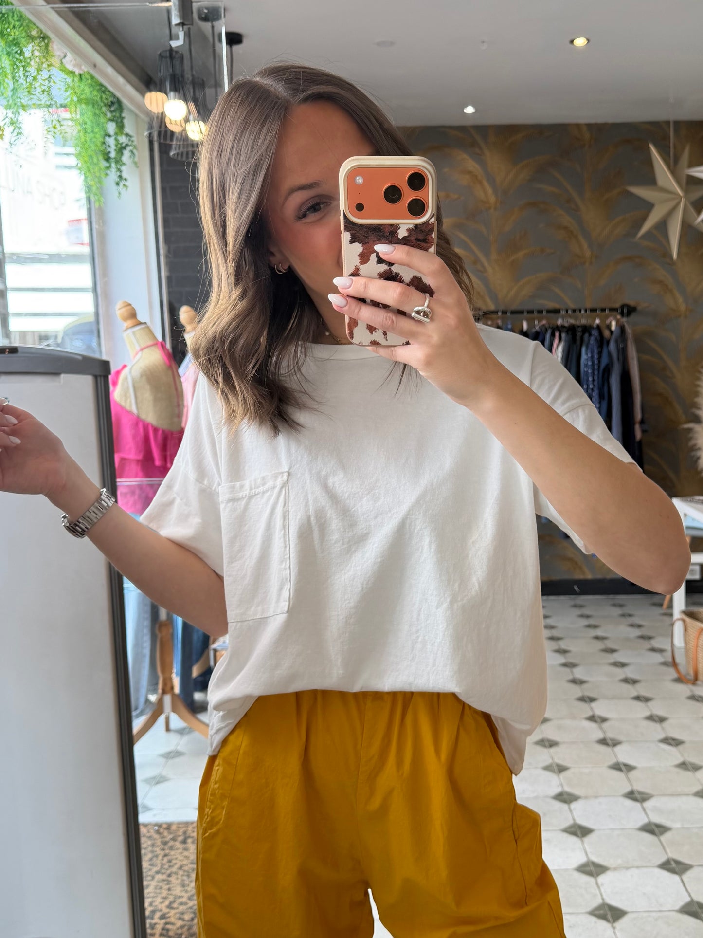 T-Shirt avec poche blanc - Johanna Paris