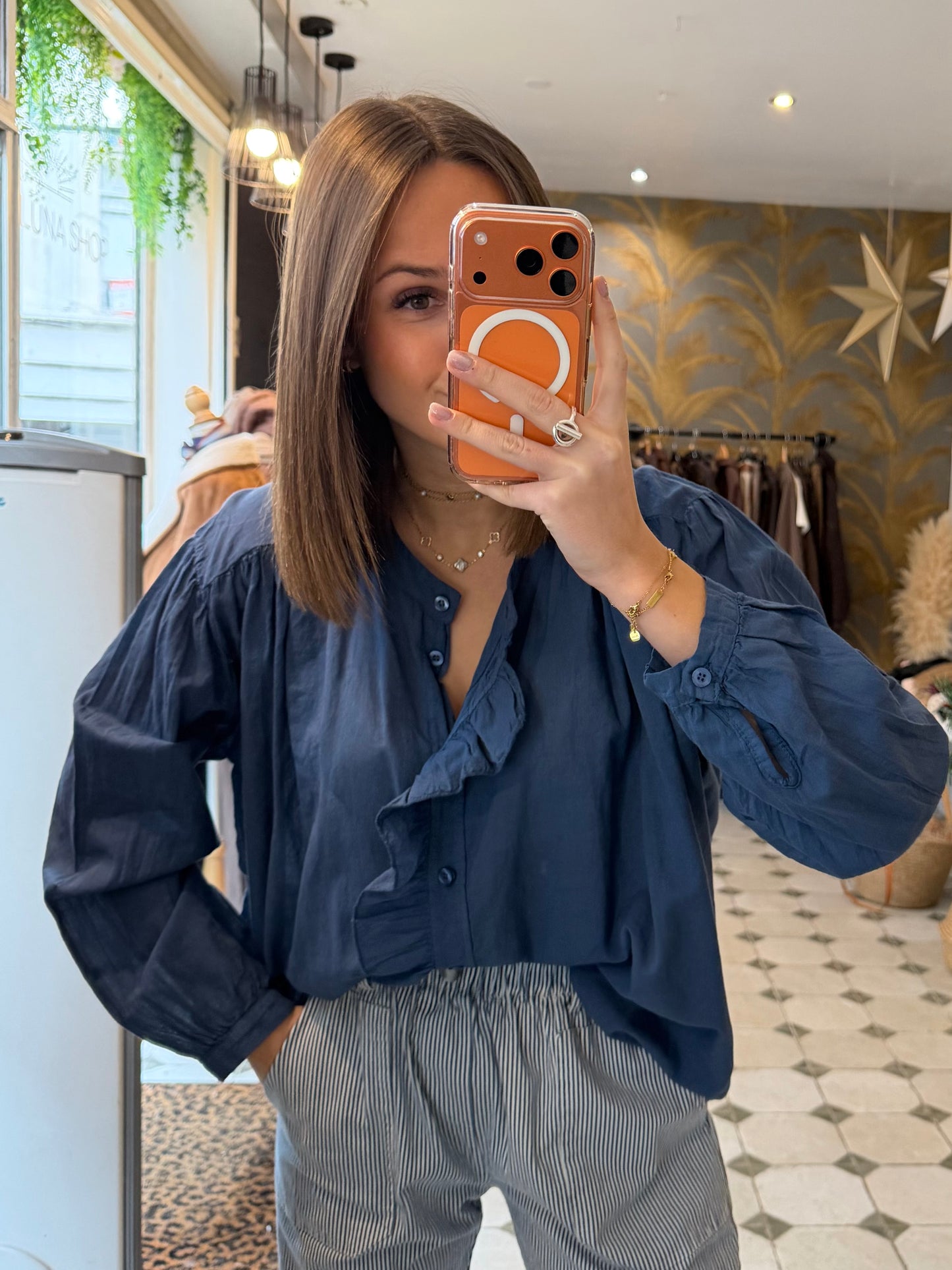 Chemise Soline bleu denim - Johanna Paris
