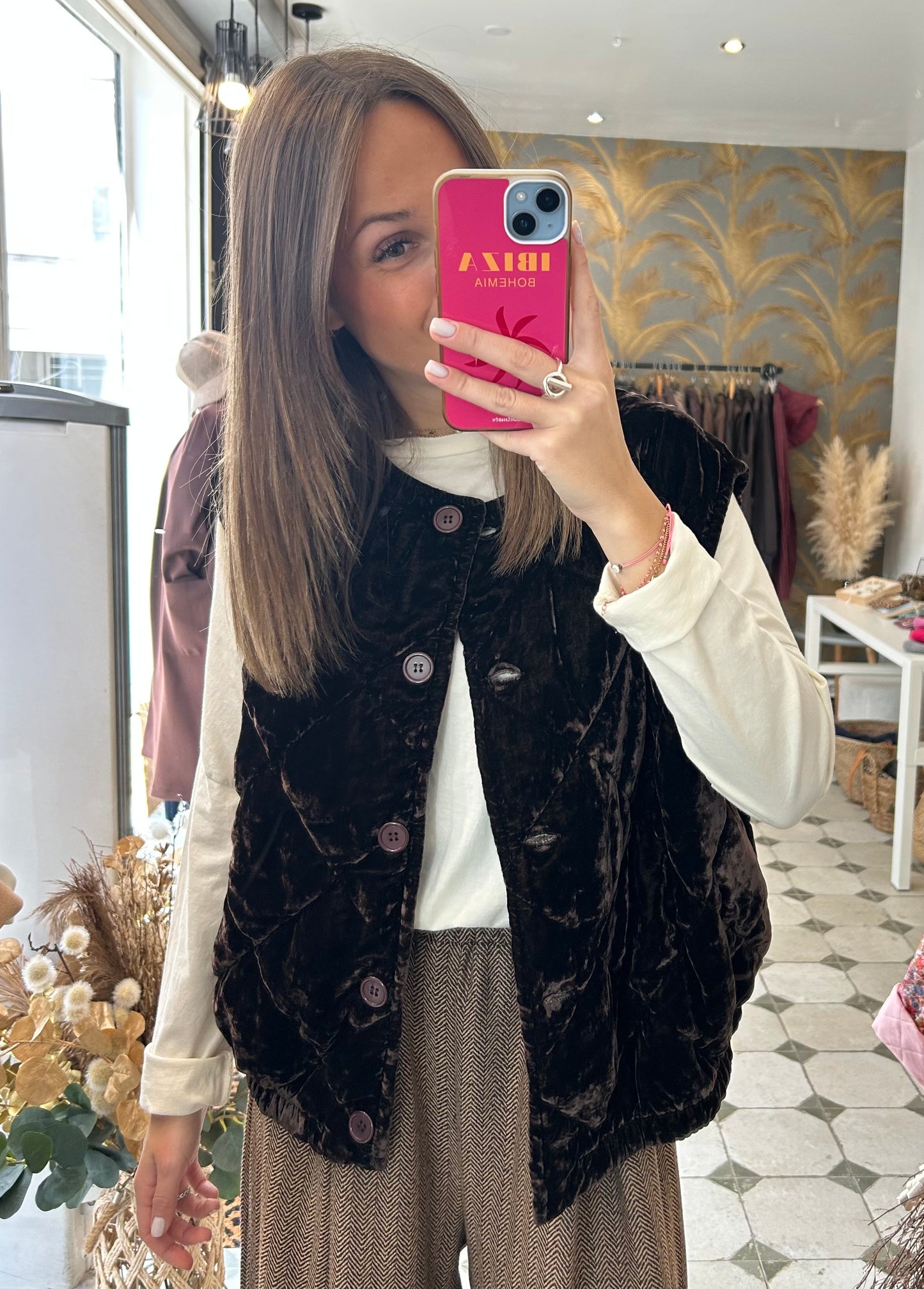 Gilet Alfie chocolat - Johanna Paris